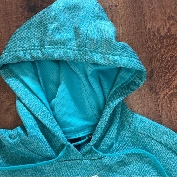 Adidas Womens hoodie Sz XS extra small 4/6 green black white Climawarm - Picture 3 of 6